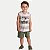 CONJUNTO VERÃO RANDA MUNDU BERMUDA E CAMISETA VERDE MASCULINO INFANTIL - Imagem 1