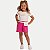 CONJUNTO VERÃO BY GUS SHORT E BLUSA MANGA CURTA PINK FEMININO INFANTIL - Imagem 1