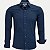 CAMISA AMIL MANGA LONGA SLIM POLIAMIDA E ELASTANO AZUL MARINHO MASCULINO ADULTO - Imagem 1