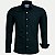 CAMISA AMIL MANGA LONGA SLIM ALGODÃO LISA PRETO MASCULINO ADULTO - Imagem 1