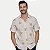 CAMISA AMIL MANGA CURTA COMFORT LINHO ESTAMPADA BEGE MASCULINO ADULTO - Imagem 1