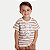 CAMISETA RANDA MUNDU MANGA CURTA COMFORT ALGODÃO LISTRADA BEGE MASCULINA INFANTIL - Imagem 1