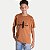 CAMISETA RANDA MUNDU MANGA CURTA COMFORT ALGODÃO SILKADA MARROM MASCULINA INFANTIL - Imagem 1