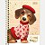 CADERNO TILIBRA ESPIRAL CAPA DURA 1/4 (P) DE RECADO BROWNIE THE DOG FEMININO (CORES SORTIDAS)  30283-P - Imagem 1