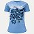 BLUSA LUNENDER MANGA CURTA TSHIRT ALGODÃO SILKADA AZUL FEMININA ADULTO - Imagem 2