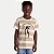 CAMISETA RANDA MUNDU MANGA CURTA COMFORT ALGODÃO LISTRADA BEGE MASCULINA INFANTIL - Imagem 1