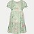 VESTIDO ALAKAZOO MANGA CURTA VISCOSE ESTAMPADA VERDE FEMININO INFANTIL - Imagem 1