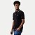 POLO FICO MANGA CURTA COMFORT PIQUET COM VIVO PRETO MASCULINA ADULTO - Imagem 1