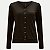 CASACO LUNENDER MALHA CANELADA CARDIGAN MARROM FEMININO ADULTO - Imagem 1