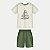 CONJUNTO VERÃO ALAKAZOO BERMUDA E CAMISETA MALHA OFFWHITE MASCULINO INFANTIL - Imagem 1