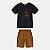 CONJUNTO VERÃO ALAKAZOO BERMUDA E CAMISETA MALHA PRETO MASCULINO INFANTIL - Imagem 1