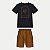 CONJUNTO VERÃO ALAKAZOO BERMUDA E CAMISETA MALHA PRETO MASCULINO INFANTIL - Imagem 2