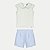 CONJUNTO VERÃO ALAKAZOO SHORT E BLUSA MALHA OFFWHITE FEMININO INFANTIL - Imagem 1
