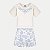 CONJUNTO VERÃO ALAKAZOO SHORT SAIA E BLUSA MALHA AZUL PASTEL FEMININO INFANTIL - Imagem 1