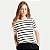 BLUSA HERING MANGA CURTA TRICO LISTRADA BRANCO FEMININO ADULTO - Imagem 1
