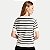 BLUSA HERING MANGA CURTA TRICO LISTRADA BRANCO FEMININO ADULTO - Imagem 2