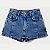 SHORT SAIA HERINGKIDS JEANS MÉDIO BRUTO BÁSIC FEMININO INFANTIL - Imagem 1