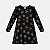 VESTIDO ALAKAZOO MANGA LONGA MALHA ESTAMPADA PRETO FEMININO INFANTIL - Imagem 1