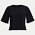BLUSA LUNENDER MANGA CURTA MALHA CROPPED PRETO FEMININO ADULTO - Imagem 1