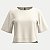 BLUSA LUNENDER MANGA CURTA MALHA CROPPED OFFWHITE FEMININO ADULTO - Imagem 1