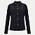 CASACO LUNENDER MALHA BLAZER RISCA DE GIZ PRETO FEMININO ADULTO - Imagem 2