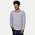 CAMISA PITT MANGA LONGA SLIM ALGODÃO LISRADA AZUL MASCULINO ADULTO - Imagem 1