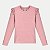 BLUSA ALAKAZOO MANGA LONGA MALHA CANELADA ROSA FEMININO ADULTO - Imagem 1