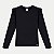 BLUSA ALAKAZOO MANGA LONGA MALHA CANELADA PRETO FEMININO INFANTIL - Imagem 1