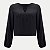 BLUSA LUNENDER MANGA LONGA VISCOSE PRETO FEMININO ADULTO - Imagem 1