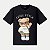 BLUSA LUNENDER HITS MANGA CURTA T-SHIRT ALGODÃO SILKADA PRETO FEMININO INFANTIL - Imagem 2