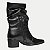 BOTA PEGADA CANO MÉDIO COURO SALTO MÉDIO PRETO FEMININO ADULTO - Imagem 2