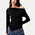 BLUSA HERING MANGA LONGA MALHA PRETO FEMININO ADULTO - Imagem 1