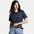 BLUSA HERING MANGA CURTA TSHIRT ALGODÃO AZUL MARINHO LISTRADO FEMININO ADULTO - Imagem 1