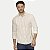 CAMISA PITT MANGA LONGA SLIM ALGODÃO BEGE LISTRADO MASCULINO ADULTO - Imagem 1