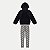 CONJUNTO INVERNO ALAKAZOO CALÇA E BLUSÃO COM CAPUZ  PRETO FEMININO INFANTIL - Imagem 3