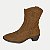 BOTA MOLECA CANO CURTO TEXANA SALTO MÉDIO MARROM FEMININO ADULTO - Imagem 1