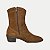 BOTA MOLECA CANO CURTO TEXANA SALTO MÉDIO MARROM FEMININO ADULTO - Imagem 2