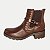 BOTA PEGADA CANO CURTO  COURO SALTO MÉDIO TERRACOTA FEMININO ADULTO - Imagem 1
