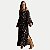 VESTIDO LUNENDER MANGA LONGA VISCOSE LONGO PRETO ESTAMPADO FEMININO ADULTO - Imagem 1