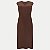 VESTIDO LUNENDER MANGA CURTA LINHO COM ELASTANO MARROM FEMININO ADULTO - Imagem 1