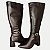 BOTA DAKOTA CANO LONGO SALTO ALTO CAFÉ FEMININO ADULTO - Imagem 4