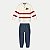 CONJUNTO INVERNO ALAKAZOO CALÇA COM BLUSÃO POLO OFFWHITE MOLETOM MASCULINO INFANTIL - Imagem 3