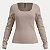 BLUSA LUNENDER MANGA LONGA MALHA CINZA FEMININO ADULTO - Imagem 1