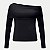 BLUSA LUNENDER MANGA LONGA  MALHA PRETO FEMININO ADULTO - Imagem 1