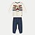 CONJUNTO INVERNO ALAKAZOO CALÇA COM BLUSÃO CARECA MOLETON AZUL MARINHO MASCULINO INFANTIL - Imagem 2