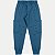 CALÇA ANGERO MOLETOM CARGO SANTORINI AZUL JEANS MASCULINO INFANTIL - Imagem 1