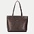 BOLSA CLASSE OMBRO COURO TRAMA MARROM ESCURO FEMININO ADULTO - Imagem 1