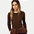 BLUSA HERING MANGA LONGA TRICÔ MARROM FEMININO ADULTO - Imagem 1