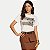 BLUSA DOCE TRAMA MANGA CURTA T-SHIRT ALGODÃO SILKADA OFFWHITE FEMININO ADULTO - Imagem 1