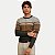 BLUSÃO YOUNG TRICÔ SUETER LISTRADO BEGE MASCULINO ADULTO - Imagem 1